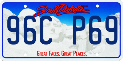 SD license plate 96CP69