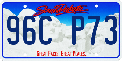 SD license plate 96CP73
