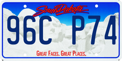 SD license plate 96CP74