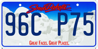 SD license plate 96CP75