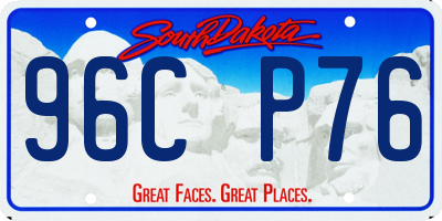 SD license plate 96CP76