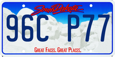 SD license plate 96CP77