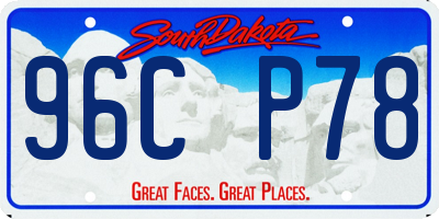 SD license plate 96CP78