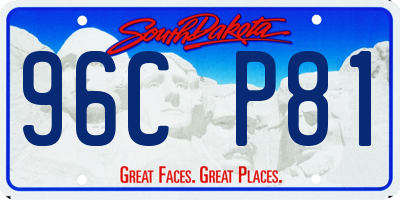 SD license plate 96CP81