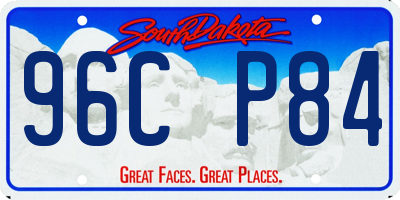 SD license plate 96CP84