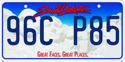SD license plate 96CP85