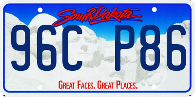 SD license plate 96CP86