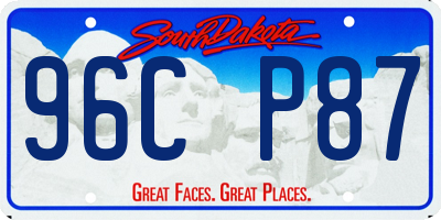SD license plate 96CP87