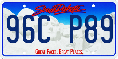 SD license plate 96CP89