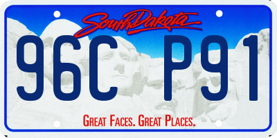 SD license plate 96CP91