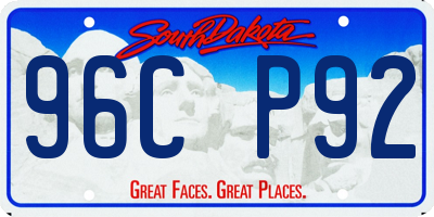 SD license plate 96CP92