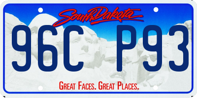SD license plate 96CP93