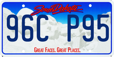 SD license plate 96CP95