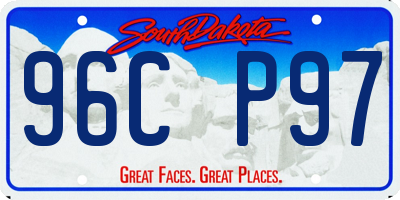 SD license plate 96CP97