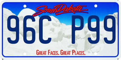 SD license plate 96CP99