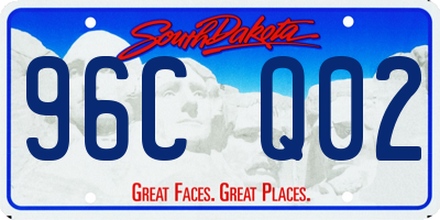 SD license plate 96CQ02