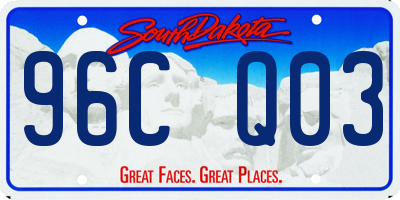 SD license plate 96CQ03