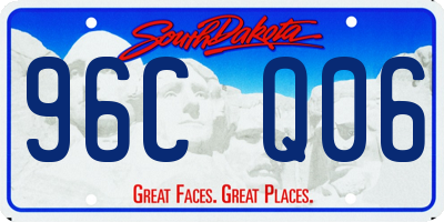 SD license plate 96CQ06