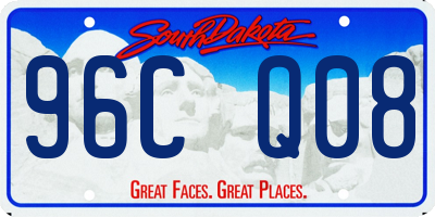 SD license plate 96CQ08