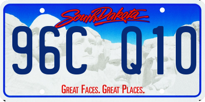 SD license plate 96CQ10