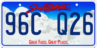 SD license plate 96CQ26