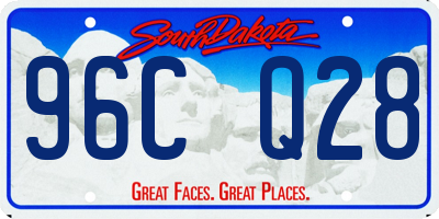 SD license plate 96CQ28