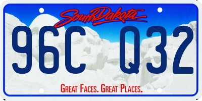SD license plate 96CQ32