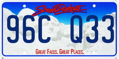 SD license plate 96CQ33