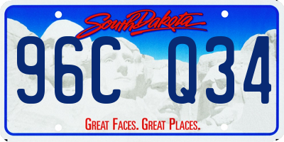 SD license plate 96CQ34