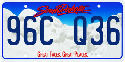 SD license plate 96CQ36