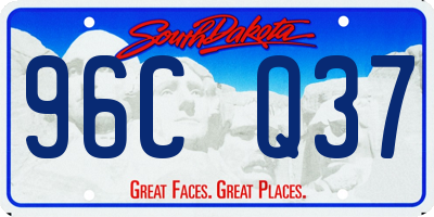 SD license plate 96CQ37