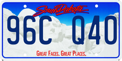 SD license plate 96CQ40