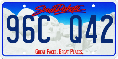 SD license plate 96CQ42