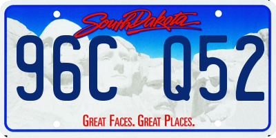 SD license plate 96CQ52