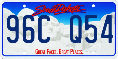 SD license plate 96CQ54