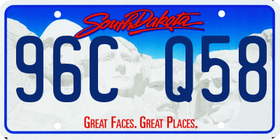 SD license plate 96CQ58
