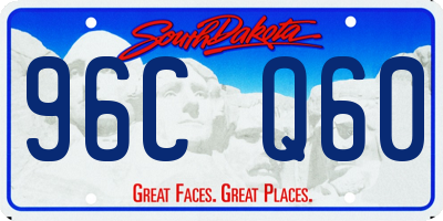 SD license plate 96CQ60