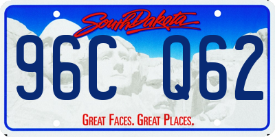 SD license plate 96CQ62