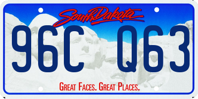 SD license plate 96CQ63