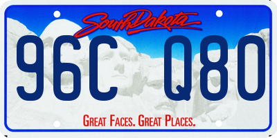 SD license plate 96CQ80