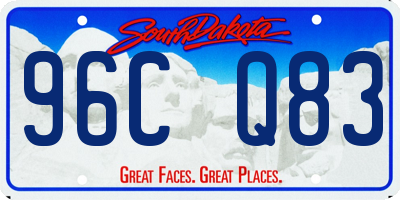 SD license plate 96CQ83