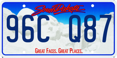 SD license plate 96CQ87