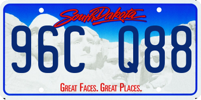 SD license plate 96CQ88
