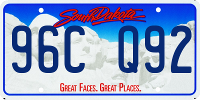 SD license plate 96CQ92