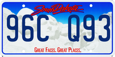 SD license plate 96CQ93