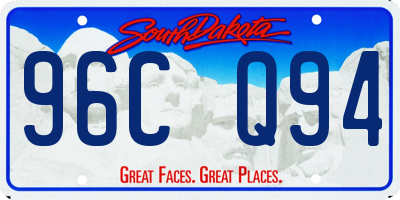 SD license plate 96CQ94