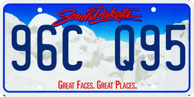 SD license plate 96CQ95