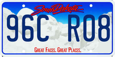 SD license plate 96CR08