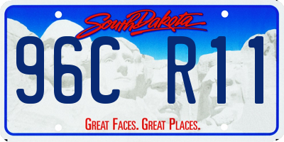 SD license plate 96CR11