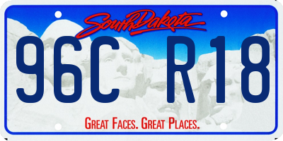 SD license plate 96CR18